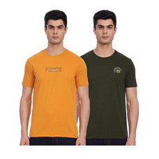 Deals, Discounts & Offers on Men - [Size L] Cazibe Men's Printed Regular fit T-Shirt (Pack of 2)