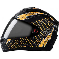 Deals, Discounts & Offers on  - Steelbird SBA-1 Free Live Helmet with smoke visor, Matt Black and Orange, 580mm