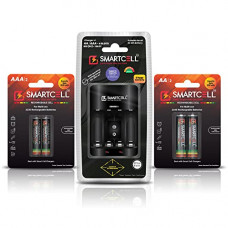 Deals, Discounts & Offers on Electronics - Smartcell AA/AAA/R22 9V Rechargeable Battery Charger + 2 AAA 1000mAH + 2 AA 800mAH Rechargeable Battery