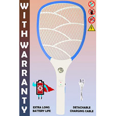 Deals, Discounts & Offers on Outdoor Living  - Weird Wolf Wide Range Rechargeable Mosquito Killer Bat Racket with Warranty(Blue and White)