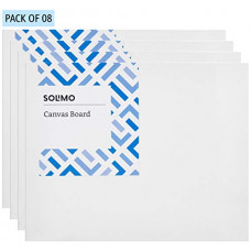 Deals, Discounts & Offers on  - Amazon Brand - Solimo Medium Grain Cotton Canvas Board, 8 x 10 inch, Set of 8