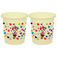 Deals, Discounts & Offers on  - Kuber Industries Disney Team Mickey Print Plastic 2 Pieces Garbage Waste Dustbin/Recycling Bin