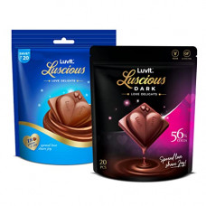 Deals, Discounts & Offers on  - LuvIt Luscious Love Delights Dark & Milk Chocolate Combo Pack | Homepack | Gift Combo | Pack of 2 - 342g