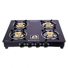 Deals, Discounts & Offers on  - Wonderchef Power 4 Burner Toughened Glass MS Cooktop Gas Stove