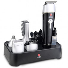 Deals, Discounts & Offers on Health & Personal Care - Swiss Military 5 in 1 Trimmer Grooming Kit for Nose, Ear, Beard & Moustache, Full Body with Rechargeable Base