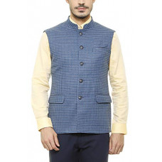 Deals, Discounts & Offers on Men - [Size 38] Van Heusen Men's Waistcoat (VHWCBSLFF02869_Blue_38)