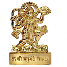 Deals, Discounts & Offers on  - Rudraksham Creations Metal Lord Hanuman Ji Idol Murti, (Gold, Small Size 3-4 inch)