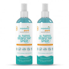 Deals, Discounts & Offers on  - Mommypure Disinfectant Spray For All Surface (100ml)|Lab Tested Kills 99.9% Germs|Alcohol Based, Anti-bacterial Spray|Best Use For Office Desks, Car Keys & Interiors, Delivery Packages And Doorknobs (Pack Of 2)