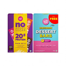 Deals, Discounts & Offers on  -  Yogabar Chocolate 2 Almond Fudge, 2 Hazelnut, 2 Double Chocolate Bar and Yogabar Dessert Bar with No Added Sugar | Variety Box of 5x40gm - (200gm)