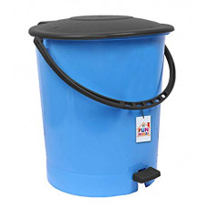 Deals, Discounts & Offers on  - Fun Homes Plastic Dustbin Garbage Bin with Handle, 10 Liters (Blue)