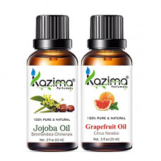Deals, Discounts & Offers on Beauty Care - KAZIMA Combo of Jojoba Carrier Oil and Grapefruit Essential Oil - 100% Pure & Natural Oil