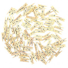 Deals, Discounts & Offers on  - Asian Hobby Crafts Mini Wooden Photo Paper Clips (Pack of 100)