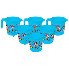 Deals, Discounts & Offers on  - Kuber Industries Disney Team Mickey Print 6 Pieces Unbreakable Strong Plastic Bathroom Mug,500 ML (Blue) -HS_35_KUBMARTS17109