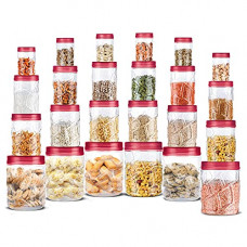 Deals, Discounts & Offers on  - Milton Vitro Plastic Jar Set, 24- Pieces, Transparent