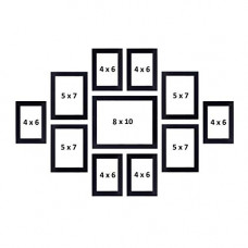 Deals, Discounts & Offers on  - Byte Shop Fiber Wood Photo Frame Set of 11 Individual Photo Frames with Hanging Accessories