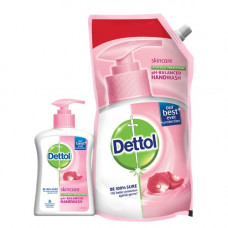 Deals, Discounts & Offers on Health & Personal Care - Dettol pH-Balanced Liquid Handwash Refill Pouch, Skincare- 750ml + Dettol pH-Balanced Liquid Handwash Pump, Skincare- 200ml