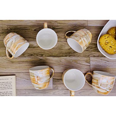 Deals, Discounts & Offers on  - FnP CL Ceramic Tea and Coffee Cups - 6 Pieces, Brown, 150 ml