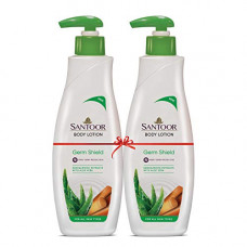 Deals, Discounts & Offers on Beauty Care - Santoor Germ Shield Body Lotion, 250ml (Pack of 2) with Sandalwood Extracts and Aloe Vera