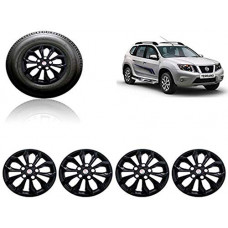 Deals, Discounts & Offers on  - Auto Pearl Car Full Black Wheel Cover Caps 15 Inches Press Type Fitting