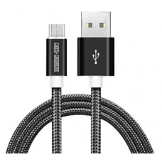 Deals, Discounts & Offers on  - BACK-BRAINERS Strong Nylon Cover and Elegant Looking Micro USB Charging Cable Anti Breaking,for Android Phones (1 Meter, Black)