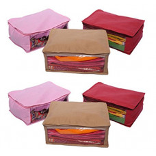 Deals, Discounts & Offers on  - Kuber Industries 6 Piece Non Woven Saree Cover Set