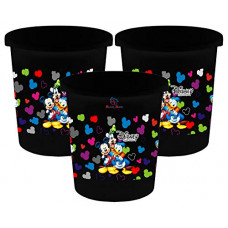 Deals, Discounts & Offers on  - Heart Home Disney Team Mickey Print Plastic 3 Pieces Garbage Waste Dustbin/Recycling Bin