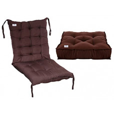 Deals, Discounts & Offers on Furniture - Heart Home Microfiber 18 * 36 Inch Back and Seat Chair Cushion with Ties & 18 * 18 Inch Square Cushion