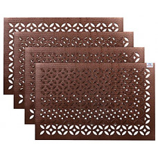 Deals, Discounts & Offers on  - Heart Home Rectangular Soft Leather Table Placemats, Set of 4 (Copper), Standard (HS39HEARTH021919)