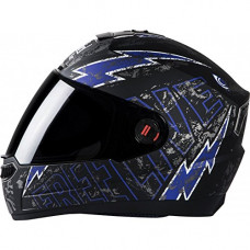 Deals, Discounts & Offers on  - Steelbird SBA-1 Free Live Matt Black with Blue Helmet with Smoke visor, 600mm