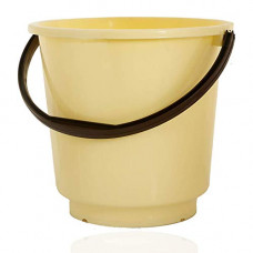 Deals, Discounts & Offers on  - Kuber Industries Unbreakable Strong Plastic Bathroom Bucket 16 LTR (Cream & Brown)-KUBMART11169