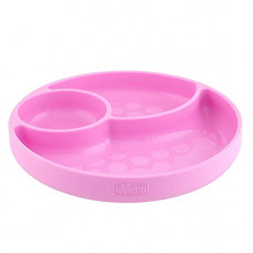 Deals, Discounts & Offers on Baby Care - Chicco Easy Menu Silicone Plate with Suction Cup 12m+, Pink