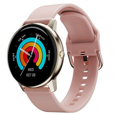 Deals, Discounts & Offers on Mobile Accessories - Ambrane Curl Smartwatch with 15 Days Battery Life, 1.28 LucidDisplay, 24*7 Health Monitoring, Heart Rate, SPO2, Blood Pressure, Sleep Mode, Menstruation Tracking & Multiple Sports Modes (Blush Pink)