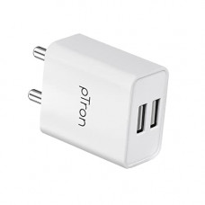 Deals, Discounts & Offers on Mobile Accessories - pTron Volta Dual Port 12W Smart USB Charger Adapter, Multi-Layer Protection, Made in India, BIS Certified, Fast Charging Power Adaptor Without Cable