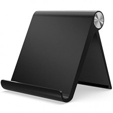 Deals, Discounts & Offers on Mobile Accessories - ELV Foldable, Portable, Tablet/Phone Stand. Compatible Phone Holder For iPhone, Android, Samsung, OnePlus, Xiaomi, Oppo, Vivo, Asus. Perfect For Bed,Office, Home,Gift and Desktop (Black)