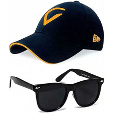 Deals, Discounts & Offers on Men - SELLORIA Boy's Combo Pack of with Black Sunglass with Black Baseball Cap