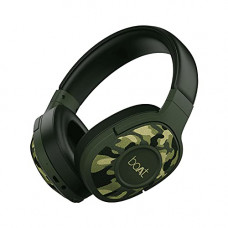 Deals, Discounts & Offers on Headphones - boAt Rockerz 550 Upto 20 Hours Playback, 50MM Drivers, Soft Padded Ear Cushions and Physical Noise Isolation Bluetooth Wireless Over Ear Headphones with Mic (Army Green)