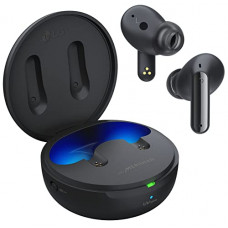 Deals, Discounts & Offers on Headphones - LG Tone Free FP9 - Active Noise Cancelling (ANC) Bluetooth Truly Wireless in Ear Earbuds with Plug & Wireless Connection, UVnano Charging Case, IPX4 Water Resistant with mic (Black), (Tone-FP9)