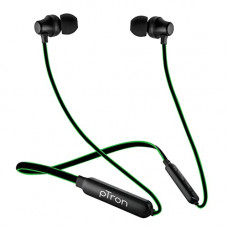 Deals, Discounts & Offers on Headphones - pTron Tangent Lite Bluetooth 5.0 Wireless Headphones with Hi-Fi Stereo Sound, 8Hrs Playtime, Lightweight Ergonomic Neckband, Sweat-Resistant Magnetic Earbuds, Voice Assistant & Mic - (Black & Green)