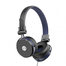 Deals, Discounts & Offers on Headphones - (Renewed) MuveAcoustics Impulse Wired On-Ear Headphones with Microphone (Flagship Blue)