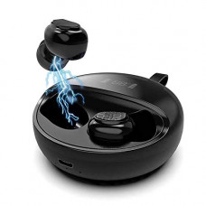 Deals, Discounts & Offers on Headphones - WatchOut Wearables Revolution True Wireless Bluetooth Earphones Earbuds Headphones with Mic and Portable Charging Case with LED Power Indicator