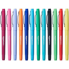 Deals, Discounts & Offers on Stationery - AmazonBasics Felt Tip Marker Pens - Assorted Color, 12-Pack