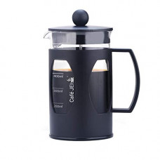 Deals, Discounts & Offers on  -  Cafe JEI French Press Coffee and Tea Maker 600ml with 4 Level Filtration System, Heat Resistant Borosilicate Glass (Black, 600ml)