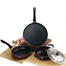 Deals, Discounts & Offers on Cookware - Cello Prima Solitaire Series Non Stick 3Pc Cookware Set, Gas Stove Compatible only