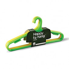 Deals, Discounts & Offers on  - Happy To Hang Teeser Polypropylene Hanger, Yellow And Green, Pack of 6