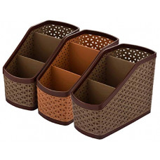 Deals, Discounts & Offers on  - Heart Home 3 Pieces Plastic Multipurpose Storage Basket
