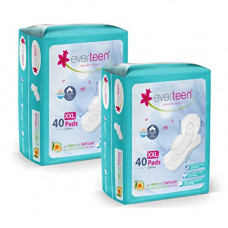 Deals, Discounts & Offers on Health & Personal Care - Everdeen XXL Cottony Dry Sanitary Napkin Pads with Neem and Safflower For Women 2 Packs (40 Pads Each, 320mm)
