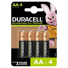 Deals, Discounts & Offers on Electronics - Duracell Rechargeable AA 1300mAh Batteries, 4Pcs