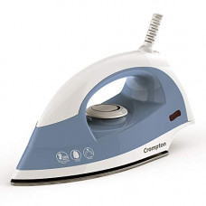 Deals, Discounts & Offers on Irons - Crompton Brio 1000-Watts Dry Iron with Weilburger Coating (Sky Blue and White)