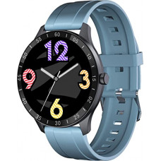 Deals, Discounts & Offers on Mobile Accessories - (Renewed) Zebronics Zeb-FIT3220CH Smart Fitness Watch with Full Touch TFT Round Display, Metal Body, Built-in Games, 7-day Data Storage, SpO2, BP & Heart Rate Monitor, IP68 Water Resistant (Black Rim + Blue Strap)