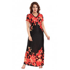 Deals, Discounts & Offers on Women - [Size L] Fabme Women's Printed Sarina Satin Nighty